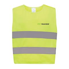 Vue Gilet haute visibilité de signalisation en rPET GRS 3-6 ans de couleur jaune| Krokrodeal
