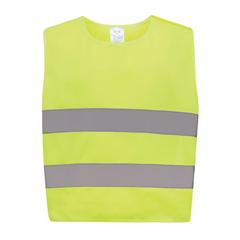 Vue Gilet haute visibilité de signalisation en rPET GRS 3-6 ans de couleur jaune| Krokrodeal