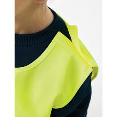 Vue Gilet haute visibilité de signalisation en rPET GRS 3-6 ans de couleur jaune| Krokrodeal