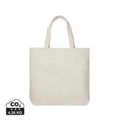 Vue VINGA Tote bag en toile recyclée AWARE™ Hilo de couleur blanc| Krokrodeal