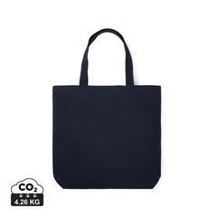 Vue VINGA Tote bag en toile recyclée AWARE™ Hilo de couleur bleu| Krokrodeal