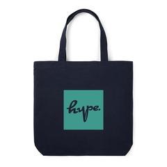 Vue VINGA Tote bag en toile recyclée AWARE™ Hilo de couleur bleu| Krokrodeal
