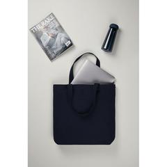 Vue VINGA Tote bag en toile recyclée AWARE™ Hilo de couleur bleu| Krokrodeal