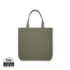 Vue VINGA Tote bag en toile recyclée AWARE™ Hilo de couleur vert| Krokrodeal