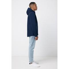 Vue Veste homme soft shell en polyester recyclé Iqoniq Makalu de couleur bleu| Krokrodeal