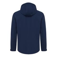 Vue Veste homme soft shell en polyester recyclé Iqoniq Makalu de couleur bleu| Krokrodeal