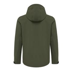 Vue Veste homme soft shell en polyester recyclé Iqoniq Makalu de couleur vert| Krokrodeal