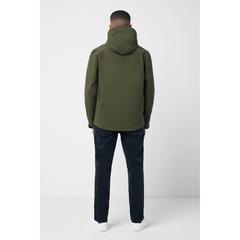 Vue Veste homme soft shell en polyester recyclé Iqoniq Makalu de couleur vert| Krokrodeal