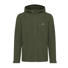 Vue Veste homme soft shell en polyester recyclé Iqoniq Makalu de couleur vert| Krokrodeal
