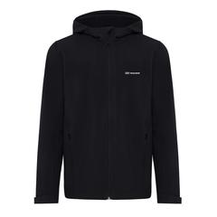 Vue Veste homme soft shell en polyester recyclé Iqoniq Makalu de couleur noir| Krokrodeal