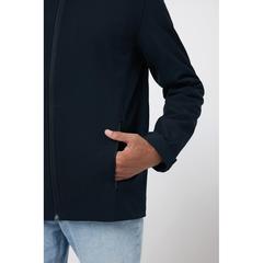 Vue Veste homme soft shell en polyester recyclé Iqoniq Makalu de couleur noir| Krokrodeal