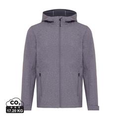 Vue Veste homme soft shell en polyester recyclé Iqoniq Makalu de couleur gris| Krokrodeal