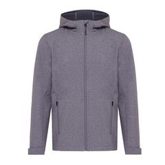 Vue Veste homme soft shell en polyester recyclé Iqoniq Makalu de couleur gris| Krokrodeal