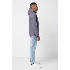 Vue Veste homme soft shell en polyester recyclé Iqoniq Makalu de couleur gris| Krokrodeal
