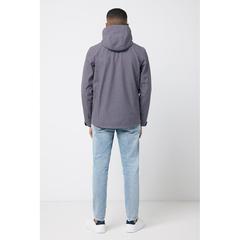Vue Veste homme soft shell en polyester recyclé Iqoniq Makalu de couleur gris| Krokrodeal