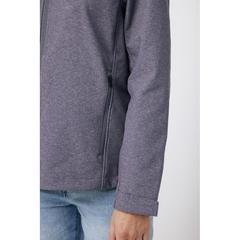 Vue Veste homme soft shell en polyester recyclé Iqoniq Makalu de couleur gris| Krokrodeal