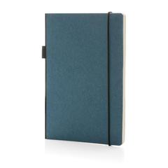 Vue Carnet A5 à couverture rigide avec soufflet de couleur bleu| Krokrodeal