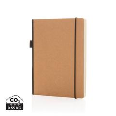 Vue Carnet A5 à couverture rigide avec soufflet de couleur marron| Krokrodeal