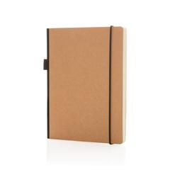 Vue Carnet A5 à couverture rigide avec soufflet de couleur marron| Krokrodeal