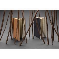 Vue Carnet A5 à couverture rigide avec soufflet de couleur marron| Krokrodeal