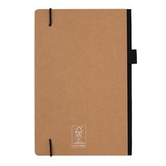 Vue Carnet A5 à couverture rigide avec soufflet de couleur marron| Krokrodeal