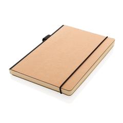 Vue Carnet A5 à couverture rigide avec soufflet de couleur marron| Krokrodeal