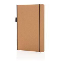 Vue Carnet A5 à couverture rigide avec soufflet de couleur marron| Krokrodeal