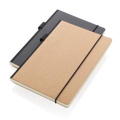 Vue Carnet A5 à couverture rigide avec soufflet de couleur marron| Krokrodeal