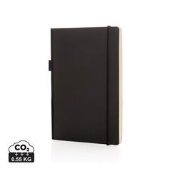 Vue Carnet A5 à couverture rigide avec soufflet de couleur noir| Krokrodeal
