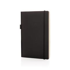 Vue Carnet A5 à couverture rigide avec soufflet de couleur noir| Krokrodeal