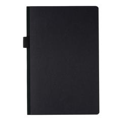 Vue Carnet A5 à couverture rigide avec soufflet de couleur noir| Krokrodeal