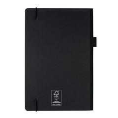 Vue Carnet A5 à couverture rigide avec soufflet de couleur noir| Krokrodeal