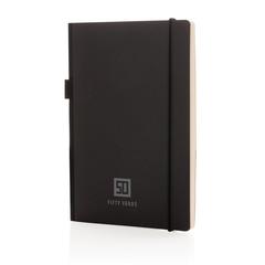 Vue Carnet A5 à couverture rigide avec soufflet de couleur noir| Krokrodeal
