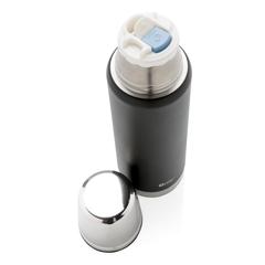 Vue Bouteille isotherme 0.5L Swiss Peak Elite de couleur noir| Krokrodeal