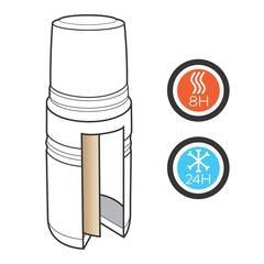 Vue Bouteille isotherme 0.5L Swiss Peak Elite de couleur noir| Krokrodeal