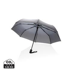 Vue Parapluie 21" automatique en rPET 190T Impact AWARE™ de couleur gris| Krokrodeal