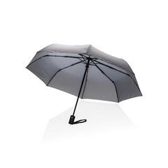 Vue Parapluie 21" automatique en rPET 190T Impact AWARE™ de couleur gris| Krokrodeal
