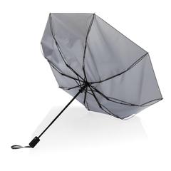 Vue Parapluie 21" automatique en rPET 190T Impact AWARE™ de couleur gris| Krokrodeal