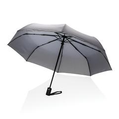 Vue Parapluie 21" automatique en rPET 190T Impact AWARE™ de couleur gris| Krokrodeal
