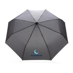 Vue Parapluie 21" automatique en rPET 190T Impact AWARE™ de couleur gris| Krokrodeal