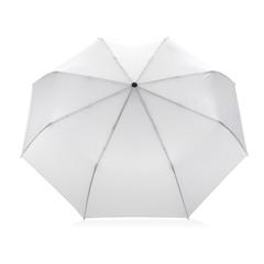 Vue Parapluie 21" automatique en rPET 190T Impact AWARE™ de couleur blanc| Krokrodeal
