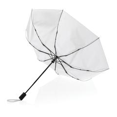 Vue Parapluie 21" automatique en rPET 190T Impact AWARE™ de couleur blanc| Krokrodeal