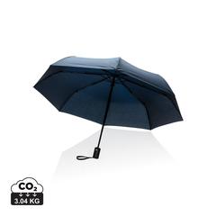 Vue Parapluie 21" automatique en rPET 190T Impact AWARE™ de couleur bleu| Krokrodeal