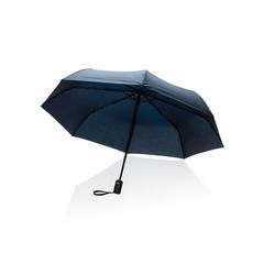Vue Parapluie 21" automatique en rPET 190T Impact AWARE™ de couleur bleu| Krokrodeal