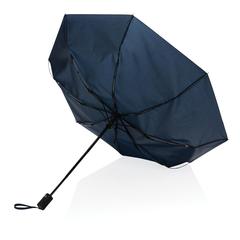 Vue Parapluie 21" automatique en rPET 190T Impact AWARE™ de couleur bleu| Krokrodeal