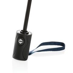 Vue Parapluie 21" automatique en rPET 190T Impact AWARE™ de couleur bleu| Krokrodeal