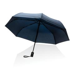 Vue Parapluie 21" automatique en rPET 190T Impact AWARE™ de couleur bleu| Krokrodeal