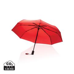 Vue Parapluie 21" automatique en rPET 190T Impact AWARE™ de couleur rouge| Krokrodeal