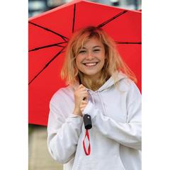 Vue Parapluie 21" automatique en rPET 190T Impact AWARE™ de couleur rouge| Krokrodeal