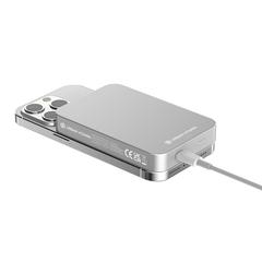 Vue Compton RCS plastique recyclé/aluminium 10 000 mAh powerbank de couleur gris| Krokrodeal